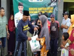 Nasim Khan Anggota DPR RI Dari F-PKB Dapil III Jatim, Bagikan Sembako ke Warga Walidono Dampak Bencana Alam